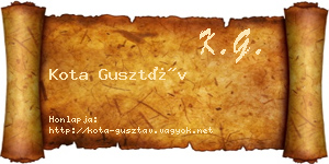 Kota Gusztáv névjegykártya