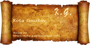 Kota Gusztáv névjegykártya